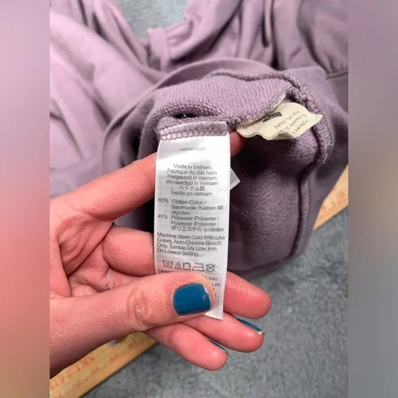 Madewell purple puff sleeve Hoodie medium - Picture 9 of 10